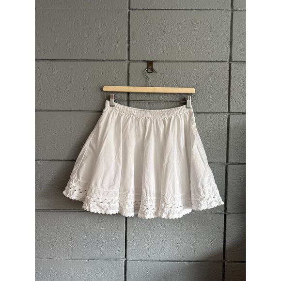 Women's J.Crew Mini Skirt With Rickrack Trim in Cotton Poplin size S Bohemian - Picture 4 of 6